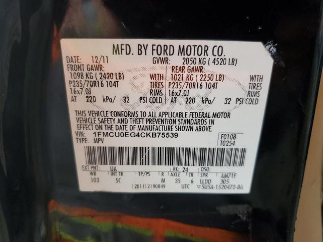 Photo 12 VIN: 1FMCU0EG4CKB75539 - FORD ESCAPE 