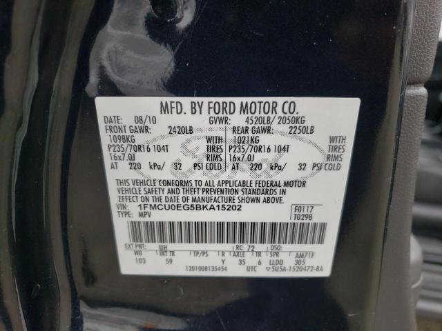 Photo 12 VIN: 1FMCU0EG5BKA15202 - FORD ESCAPE LIM 