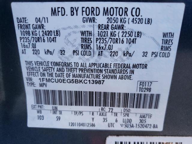 Photo 12 VIN: 1FMCU0EG5BKC13987 - FORD ESCAPE LIM 