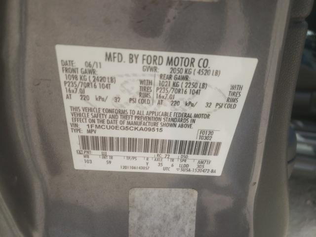 Photo 9 VIN: 1FMCU0EG5CKA09515 - FORD ESCAPE LIM 