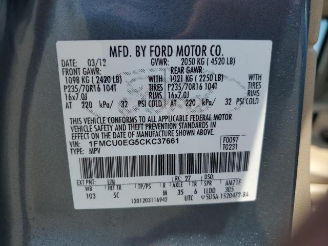 Photo 12 VIN: 1FMCU0EG5CKC37661 - FORD ESCAPE LIM 