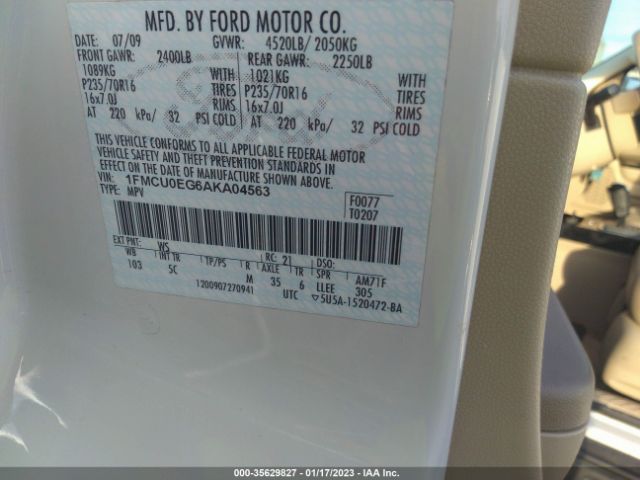 Photo 8 VIN: 1FMCU0EG6AKA04563 - FORD ESCAPE 