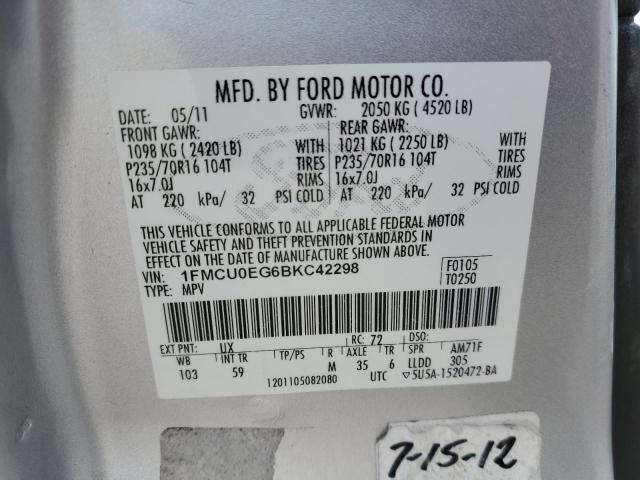 Photo 12 VIN: 1FMCU0EG6BKC42298 - FORD ESCAPE 