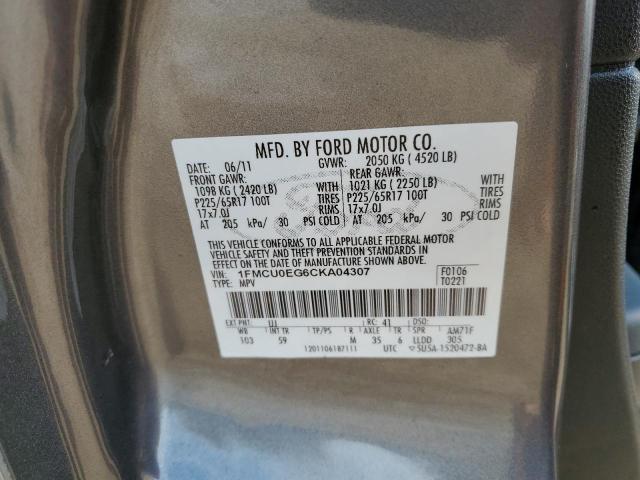 Photo 11 VIN: 1FMCU0EG6CKA04307 - FORD ESCAPE 