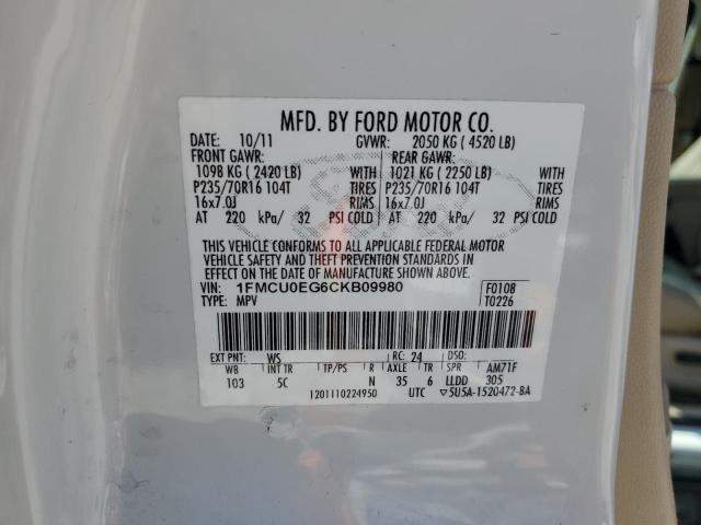 Photo 12 VIN: 1FMCU0EG6CKB09980 - FORD ESCAPE 