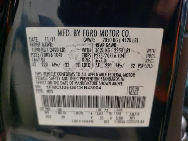 Photo 9 VIN: 1FMCU0EG6CKB43904 - FORD ESCAPE LIM 