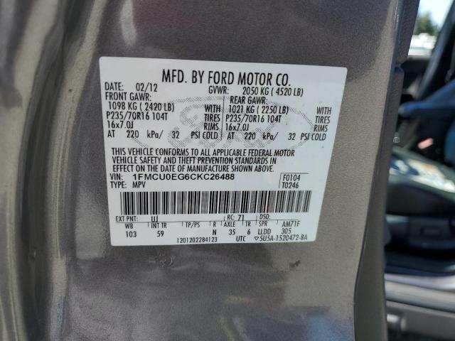 Photo 11 VIN: 1FMCU0EG6CKC26488 - FORD ESCAPE 