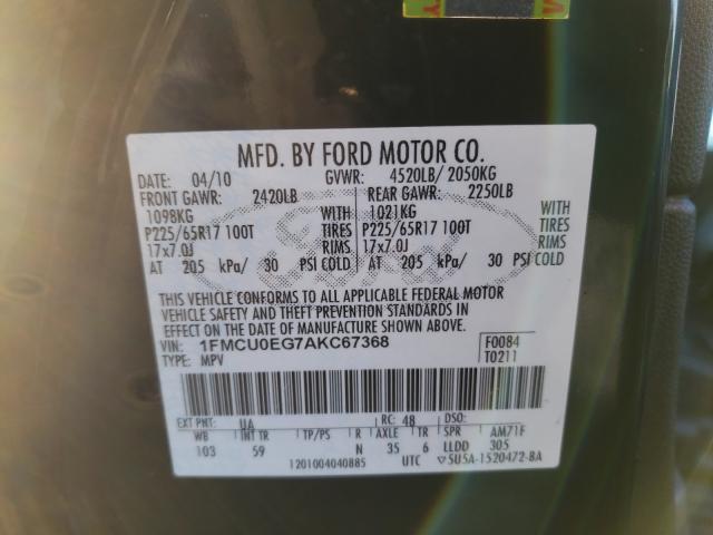 Photo 9 VIN: 1FMCU0EG7AKC67368 - FORD ESCAPE LIM 