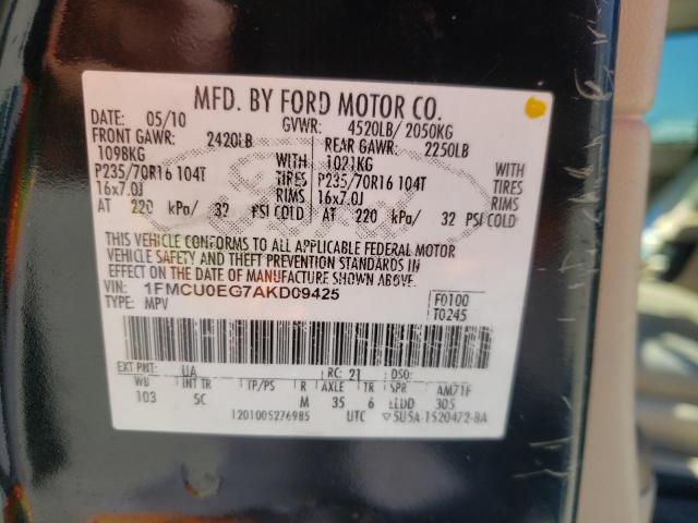 Photo 9 VIN: 1FMCU0EG7AKD09425 - FORD ESCAPE LIM 