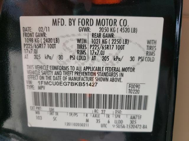 Photo 9 VIN: 1FMCU0EG7BKB51427 - FORD ESCAPE LIM 