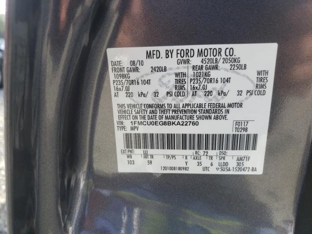 Photo 9 VIN: 1FMCU0EG8BKA22760 - FORD ESCAPE LIM 