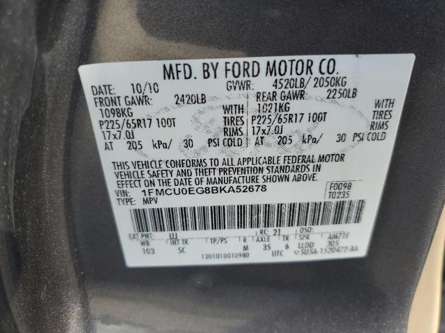 Photo 11 VIN: 1FMCU0EG8BKA52678 - FORD ESCAPE 