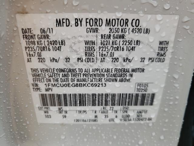 Photo 9 VIN: 1FMCU0EG8BKC69213 - FORD ESCAPE LIM 