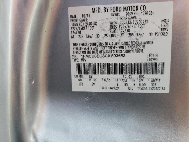 Photo 9 VIN: 1FMCU0EG8CKB03663 - FORD ESCAPE LIM 