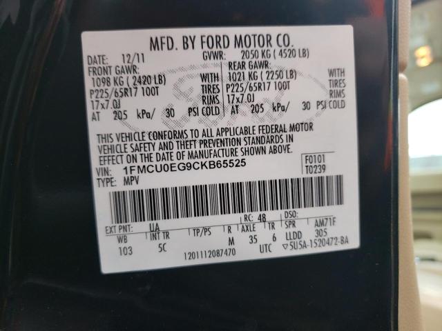 Photo 9 VIN: 1FMCU0EG9CKB65525 - FORD ESCAPE LIM 