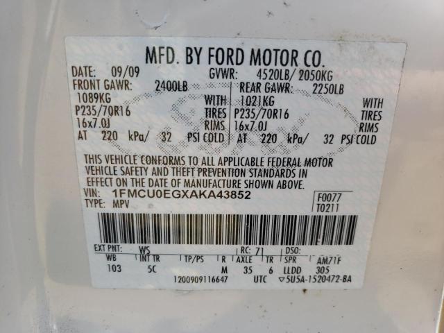 Photo 11 VIN: 1FMCU0EGXAKA43852 - FORD ESCAPE LIM 