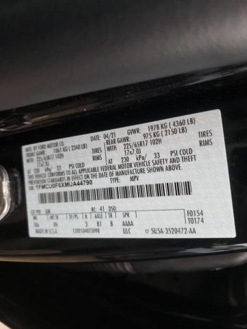 Photo 9 VIN: 1FMCU0F6XMUA44790 - FORD ESCAPE S 