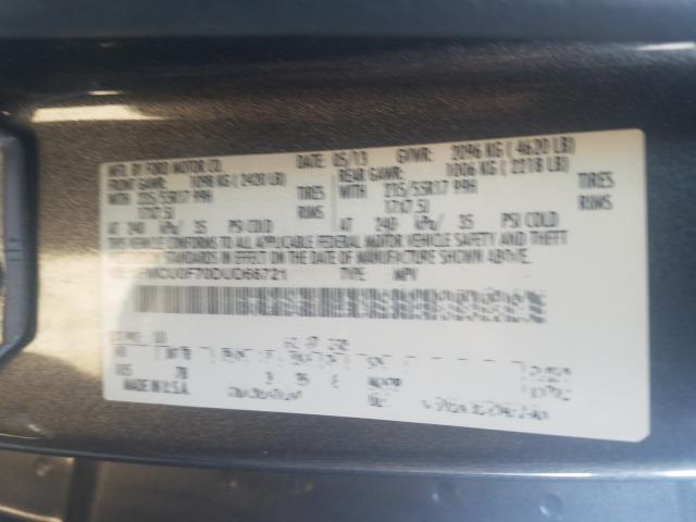 Photo 9 VIN: 1FMCU0F70DUD66721 - FORD ESCAPE 