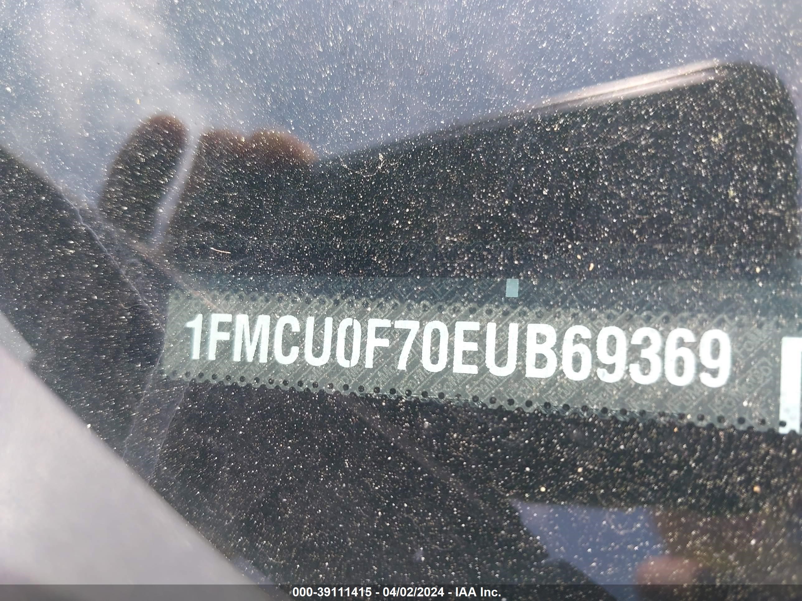 Photo 8 VIN: 1FMCU0F70EUB69369 - FORD ESCAPE 