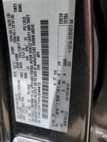 Photo 13 VIN: 1FMCU0F70HUD49472 - FORD ESCAPE 