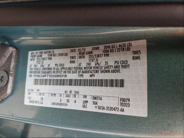 Photo 9 VIN: 1FMCU0F71DUD65318 - FORD ESCAPE S 