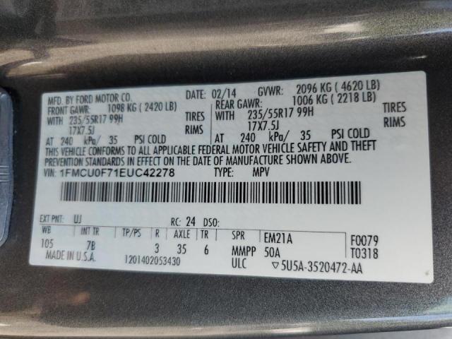 Photo 12 VIN: 1FMCU0F71EUC42278 - FORD ESCAPE S 