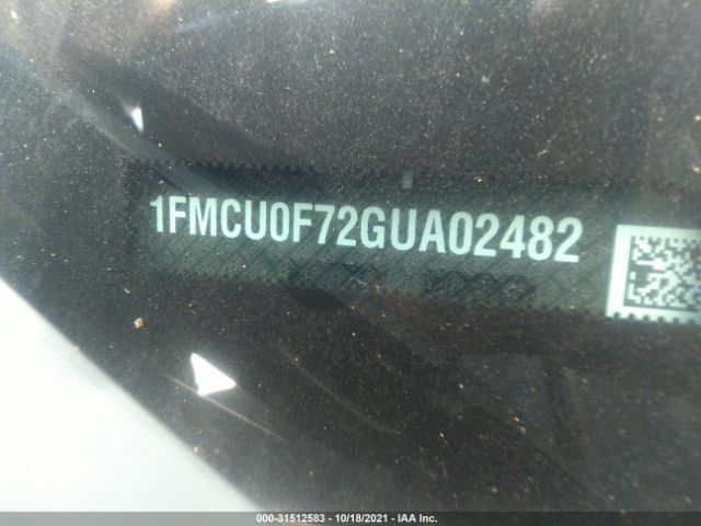 Photo 8 VIN: 1FMCU0F72GUA02482 - FORD ESCAPE 