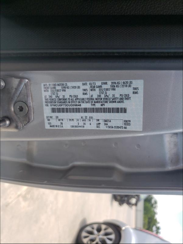 Photo 9 VIN: 1FMCU0F73DUD09848 - FORD ESCAPE S 