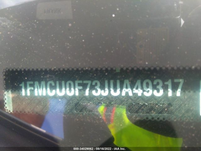 Photo 8 VIN: 1FMCU0F73JUA49317 - FORD ESCAPE 