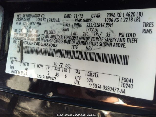 Photo 8 VIN: 1FMCU0F74DUB84083 - FORD ESCAPE 