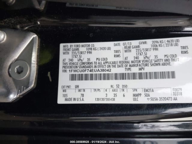 Photo 8 VIN: 1FMCU0F74EUA38042 - FORD ESCAPE 