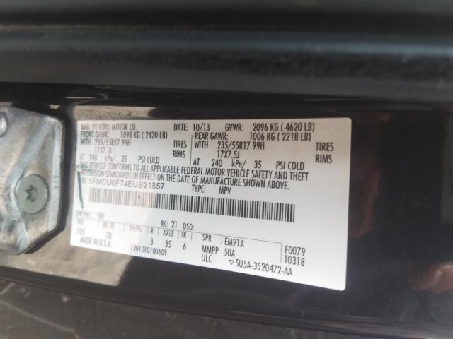 Photo 9 VIN: 1FMCU0F74EUB21857 - FORD ESCAPE S 