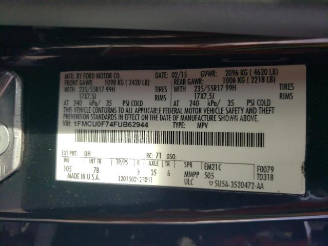 Photo 12 VIN: 1FMCU0F74FUB62944 - FORD ESCAPE S 