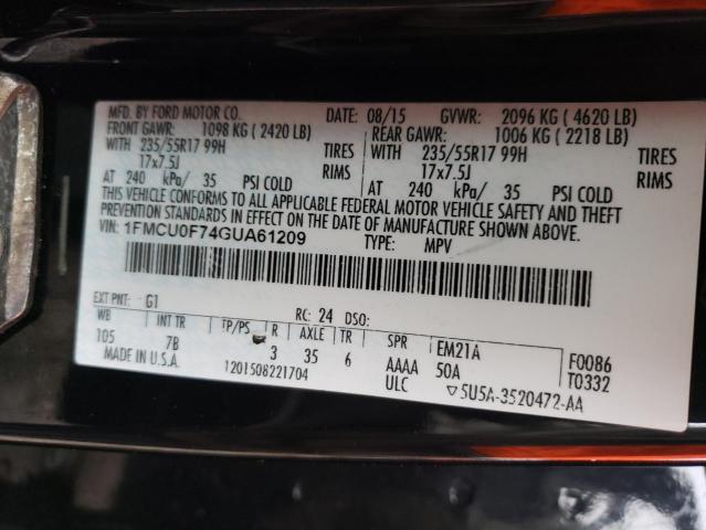 Photo 13 VIN: 1FMCU0F74GUA61209 - FORD ESCAPE S 