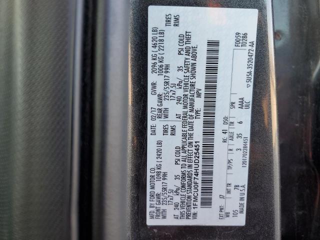 Photo 12 VIN: 1FMCU0F74HUD25451 - FORD ESCAPE 