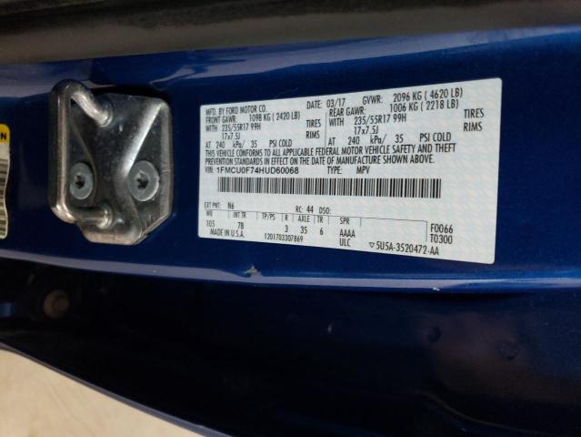 Photo 12 VIN: 1FMCU0F74HUD60068 - FORD ESCAPE S 