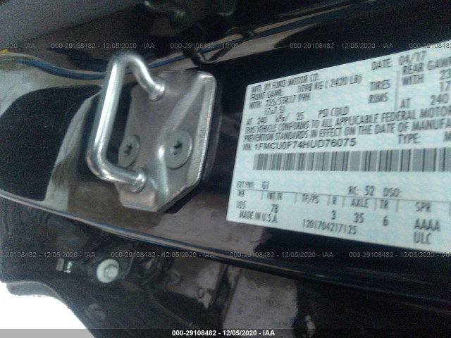 Photo 8 VIN: 1FMCU0F74HUD76075 - FORD ESCAPE 