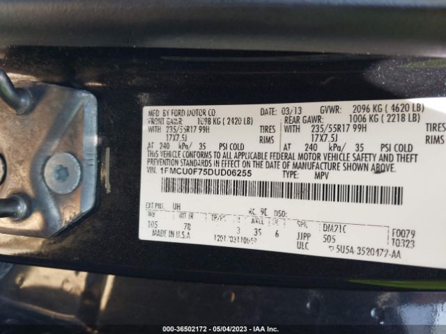 Photo 8 VIN: 1FMCU0F75DUD06255 - FORD ESCAPE 