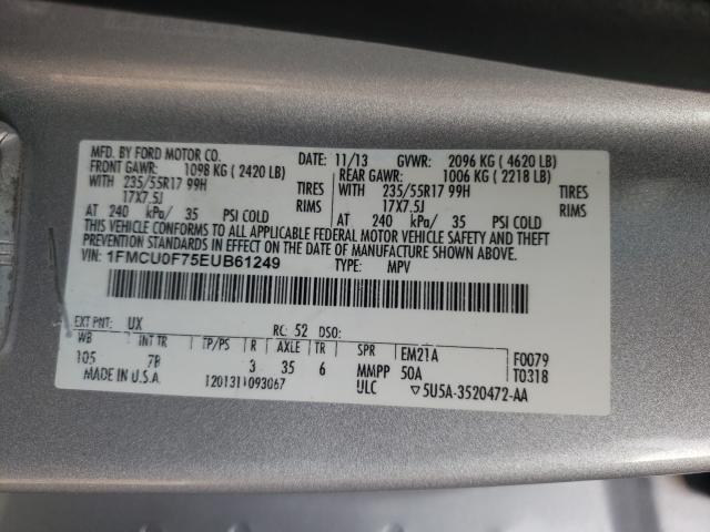 Photo 9 VIN: 1FMCU0F75EUB61249 - FORD ESCAPE S 