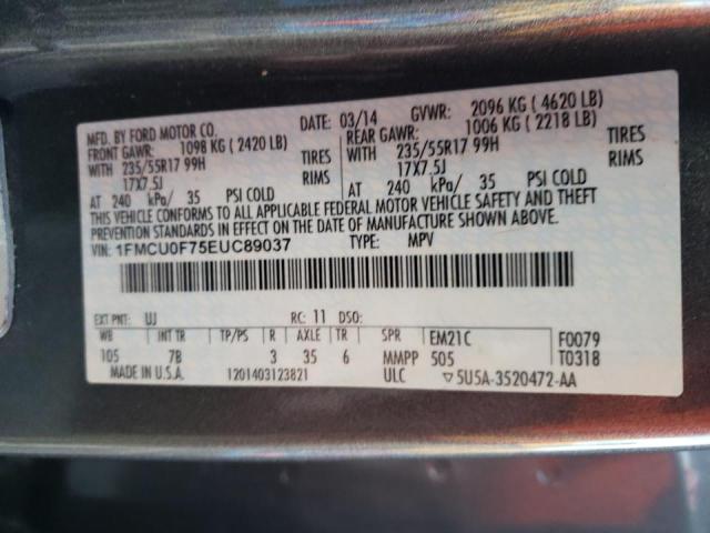 Photo 9 VIN: 1FMCU0F75EUC89037 - FORD ESCAPE S 