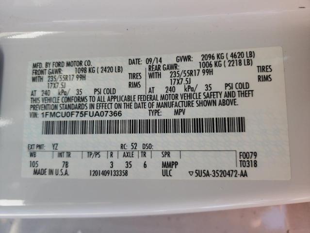 Photo 13 VIN: 1FMCU0F75FUA07366 - FORD ESCAPE S 