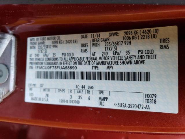 Photo 12 VIN: 1FMCU0F75FUA58690 - FORD ESCAPE S 