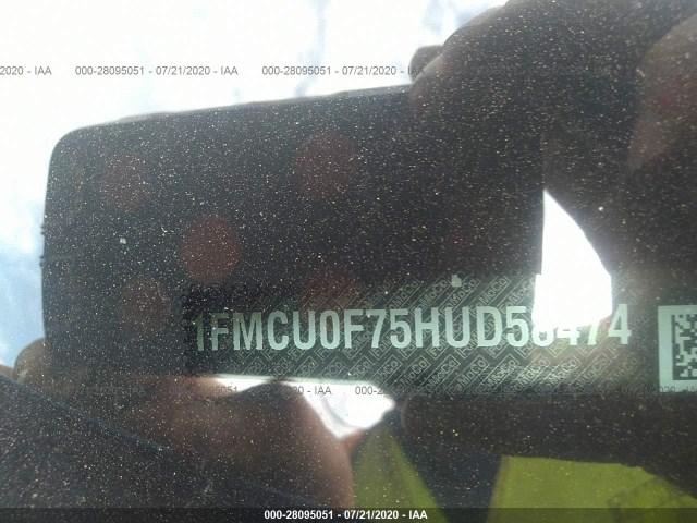 Photo 8 VIN: 1FMCU0F75HUD58474 - FORD ESCAPE 