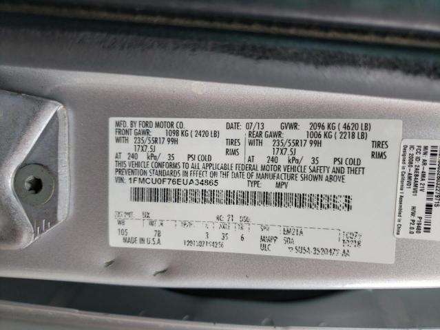 Photo 9 VIN: 1FMCU0F76EUA34865 - FORD ESCAPE S 