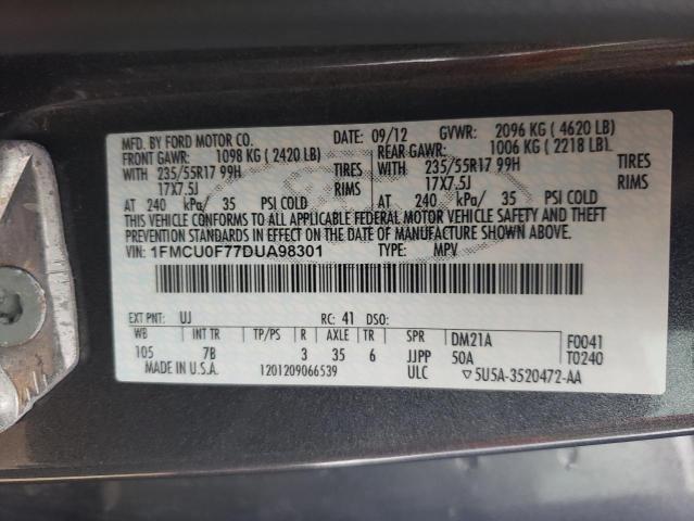 Photo 11 VIN: 1FMCU0F77DUA98301 - FORD ESCAPE 