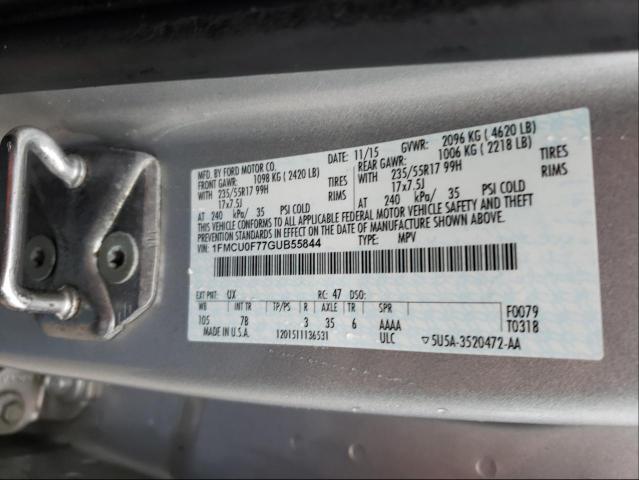 Photo 9 VIN: 1FMCU0F77GUB55844 - FORD ESCAPE S 