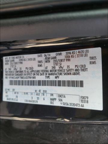 Photo 9 VIN: 1FMCU0F78EUD78195 - FORD ESCAPE S 