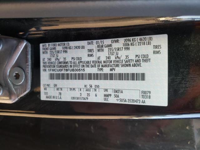 Photo 9 VIN: 1FMCU0F78FUB30515 - FORD ESCAPE S 