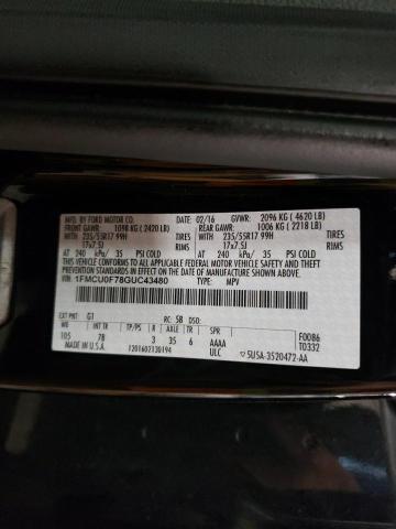 Photo 12 VIN: 1FMCU0F78GUC43480 - FORD ESCAPE S 