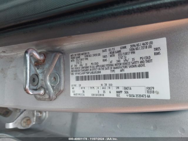 Photo 8 VIN: 1FMCU0F79FUB25288 - FORD ESCAPE 